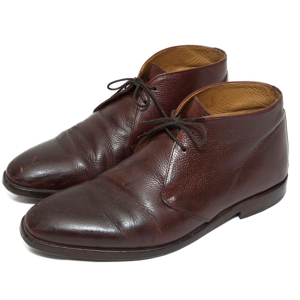 Bow-Tie The Original Double Welted Men's Brown Leather Boots Size 10.5